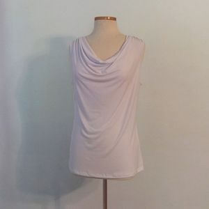 Sz M sleeveless top w/ drape/cowl neckline